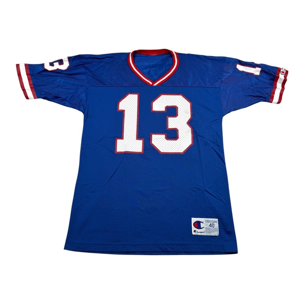 Vtg Champion New York Giants Shirt Mens 40 Blue Kanell 13 Football Mesh Jersey